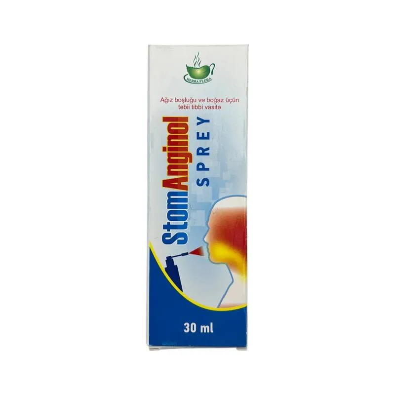 Stomanginol 30ml Sprey — antiseptik boğaz spreyi faringit tonzillit müalicə 7.80 AZN